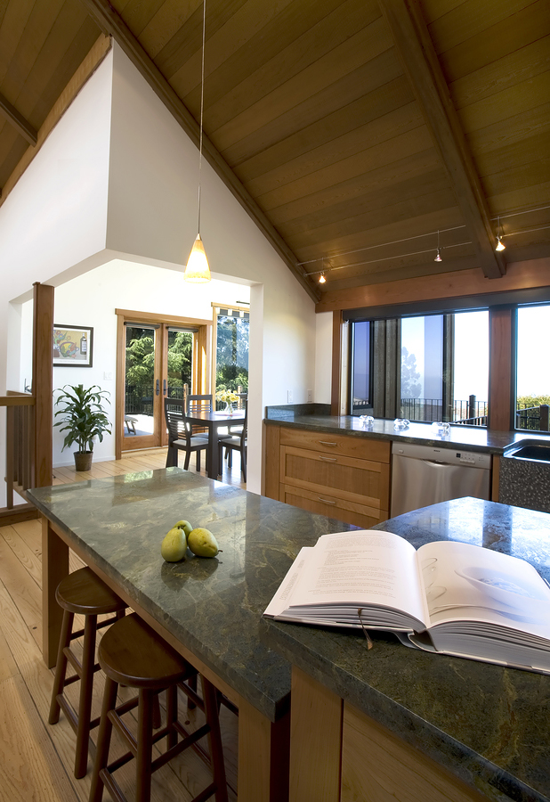 Photo of kitchen with granite countertops